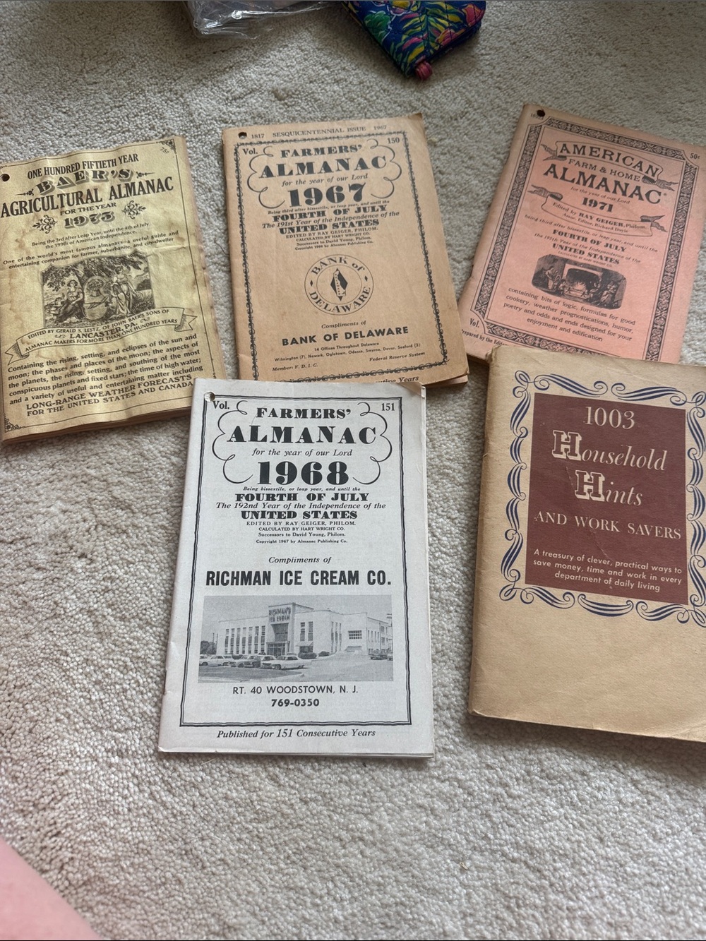 Vintage Farmers' Almanac 1968 - Classic White Cover